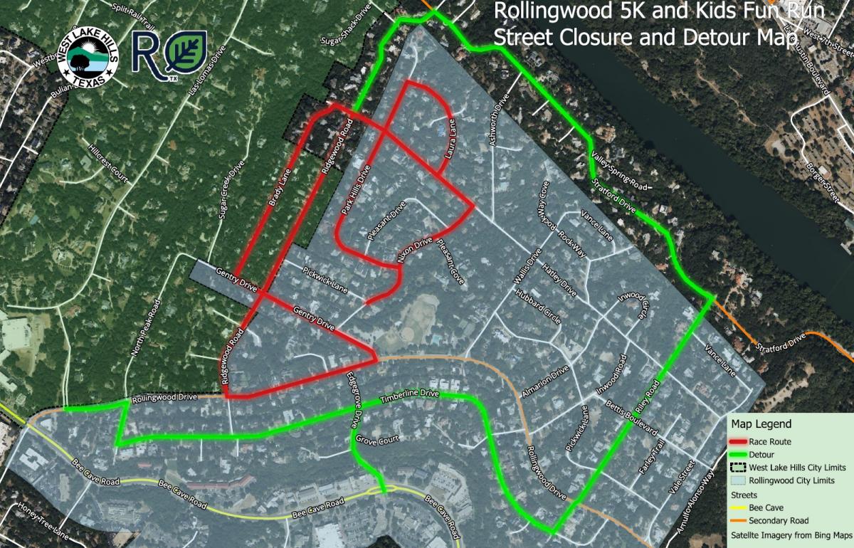 Rollingwood 5K Map