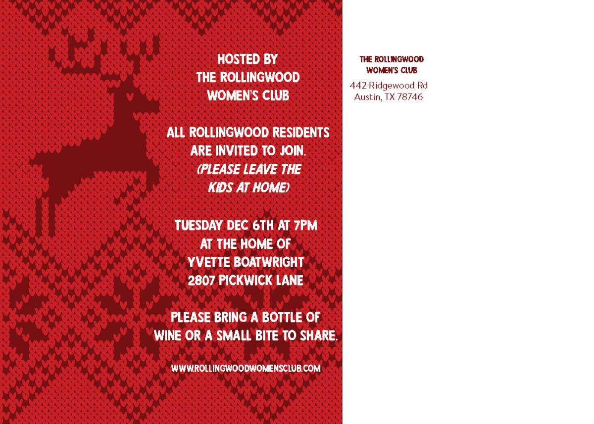 Rollingwood Women's Club Annual Holiday Party